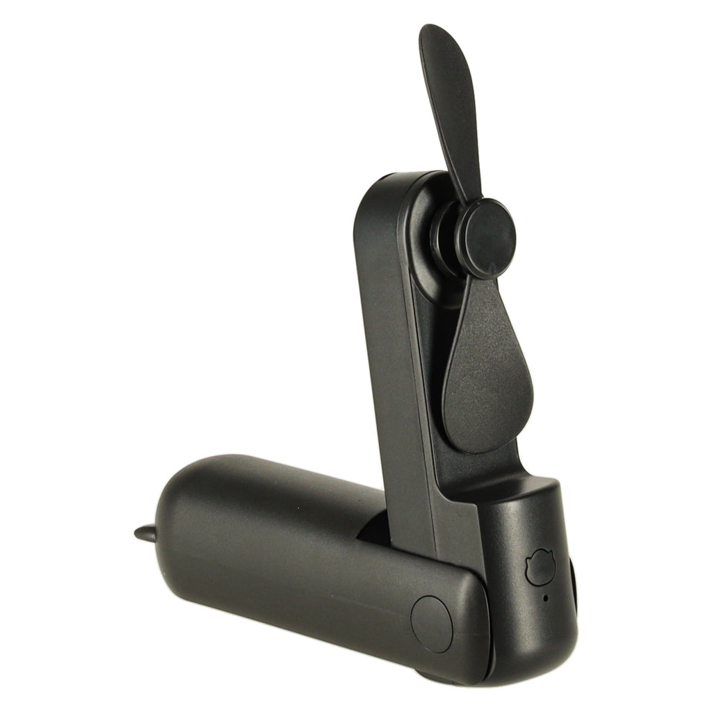 Kofi Breeze - Składany wiatraczek 2w1 z USB czarny