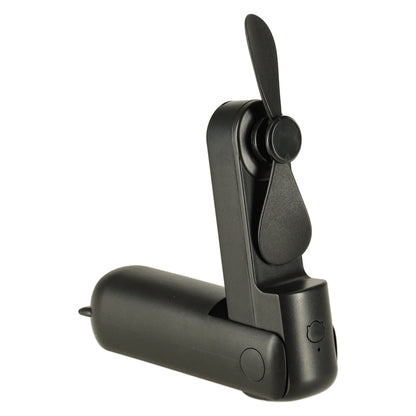 Kofi Breeze - Składany wiatraczek 2w1 z USB czarny