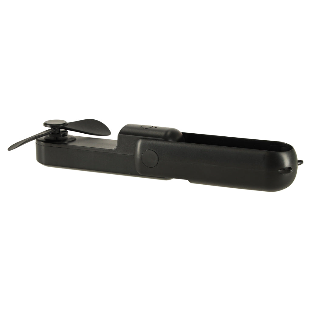 Kofi Breeze - Składany wiatraczek 2w1 z USB czarny
