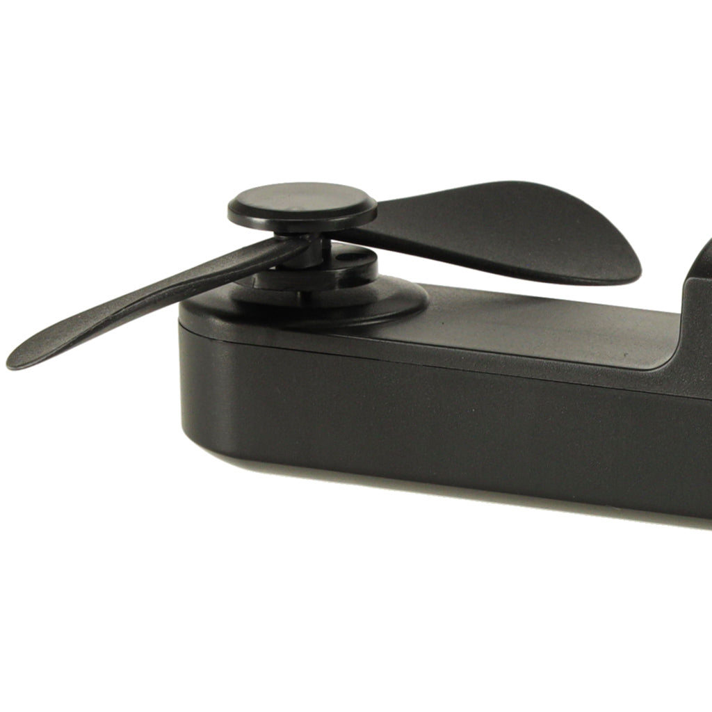 Kofi Breeze - Składany wiatraczek 2w1 z USB czarny