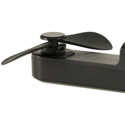 Kofi Breeze - Składany wiatraczek 2w1 z USB czarny