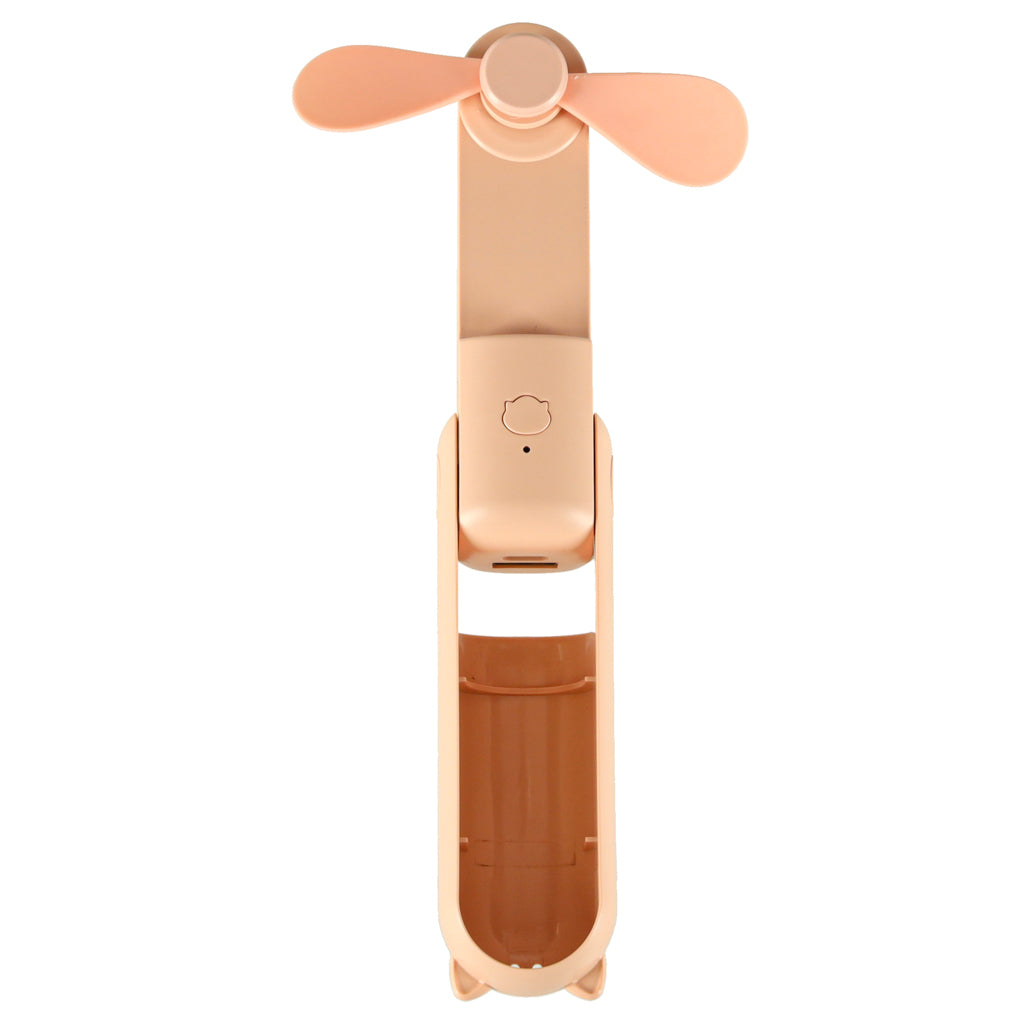 Kofi Breeze - Składany wiatraczek 2w1 z USB różowy