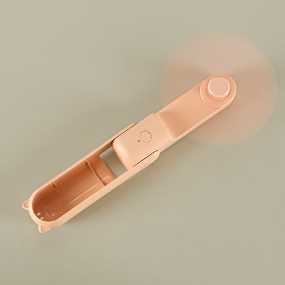 Kofi Breeze - Składany wiatraczek 2w1 z USB różowy